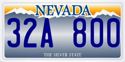 NV license plate 32A800