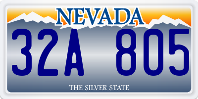 NV license plate 32A805