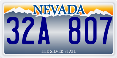 NV license plate 32A807