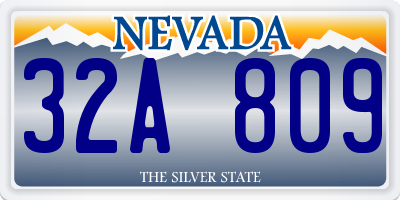 NV license plate 32A809