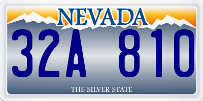 NV license plate 32A810