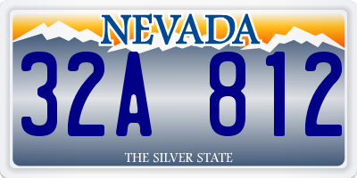 NV license plate 32A812