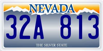 NV license plate 32A813