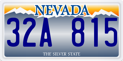 NV license plate 32A815