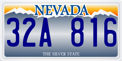 NV license plate 32A816
