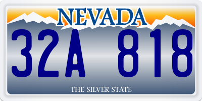 NV license plate 32A818