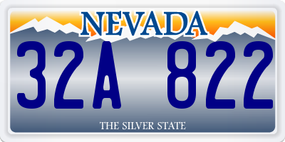NV license plate 32A822