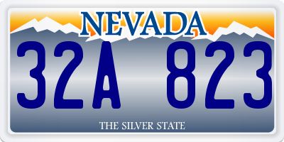 NV license plate 32A823