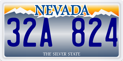 NV license plate 32A824