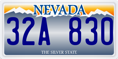 NV license plate 32A830