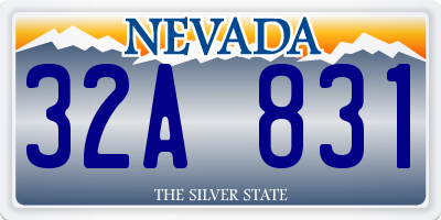 NV license plate 32A831