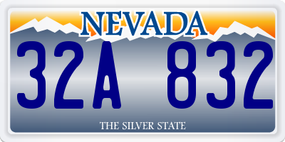 NV license plate 32A832