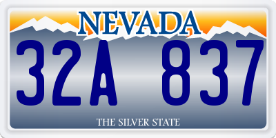 NV license plate 32A837