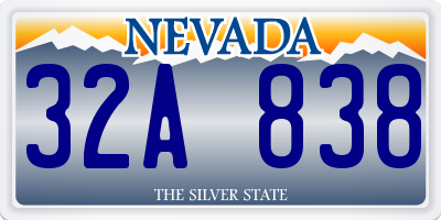 NV license plate 32A838