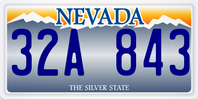 NV license plate 32A843