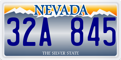 NV license plate 32A845