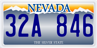 NV license plate 32A846