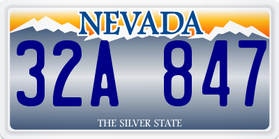 NV license plate 32A847