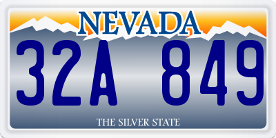 NV license plate 32A849