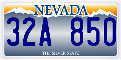 NV license plate 32A850