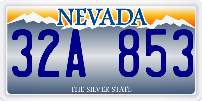 NV license plate 32A853