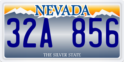 NV license plate 32A856