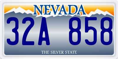 NV license plate 32A858