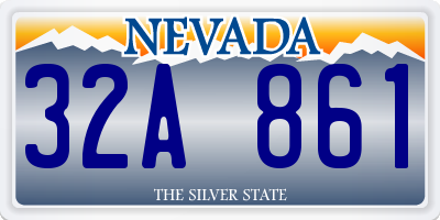 NV license plate 32A861