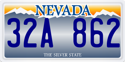 NV license plate 32A862