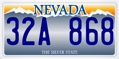 NV license plate 32A868