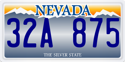 NV license plate 32A875