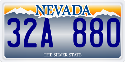 NV license plate 32A880