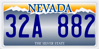 NV license plate 32A882