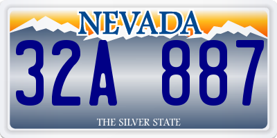 NV license plate 32A887