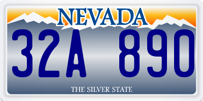 NV license plate 32A890