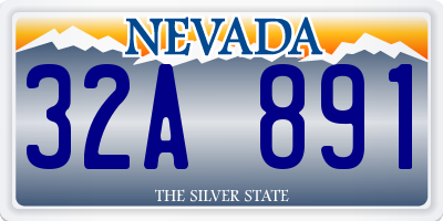 NV license plate 32A891