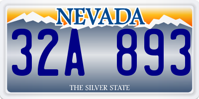 NV license plate 32A893