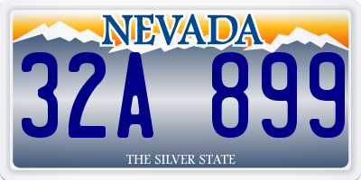 NV license plate 32A899