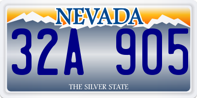 NV license plate 32A905