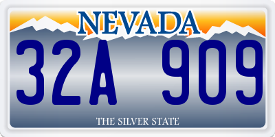 NV license plate 32A909