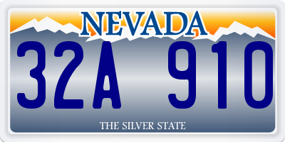 NV license plate 32A910