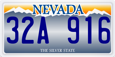 NV license plate 32A916