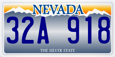 NV license plate 32A918