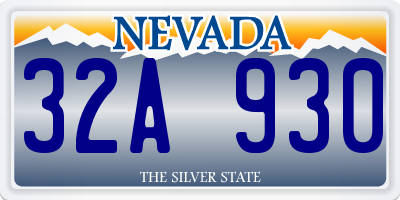 NV license plate 32A930
