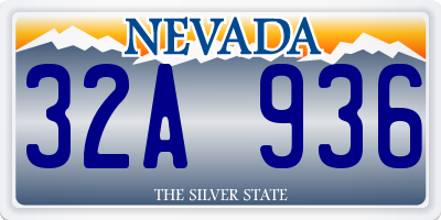 NV license plate 32A936