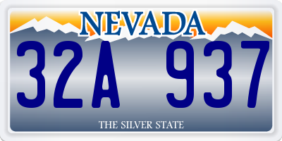 NV license plate 32A937