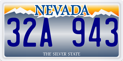 NV license plate 32A943