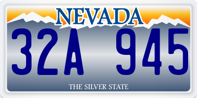 NV license plate 32A945