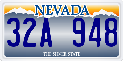 NV license plate 32A948