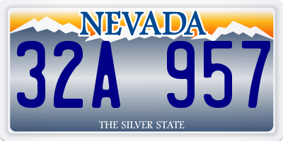 NV license plate 32A957